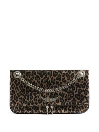 Zadig&Voltaire leopard chain rock II metal leo bag - Brown