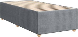 vidaXL Bed Frame without Mattress Light Grey 90x190 cm Single Fabric Vidaxl