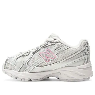 New Balance (TD) New Balance 740 Bungee Lace Metallic Silver Bright Pink I74067N