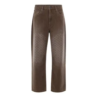 Daily Paper Clothing Faded Monogram Amba Jeans - Jeans - Hombre - Marr&oacute;n - M