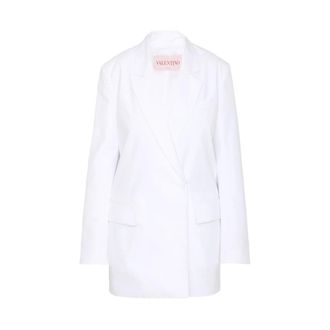 Valentino Garavani Giacca - Dames - Blazers - Wit - 2XS - Leer - Jassen
