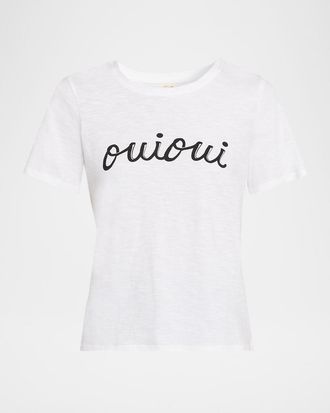 Cinq à Sept Oui Oui Script Graphic Tee