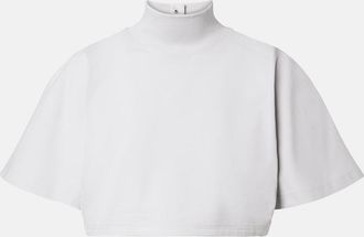 Alaia Ala&iuml;a Cropped cotton jersey T-shirt