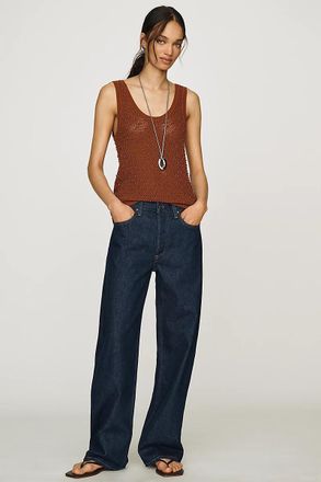 A Gold E Arc High-Rise Tapered Jeans