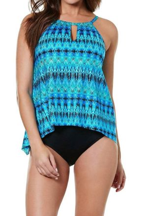 Miraclesuit Peephole Tankini Top In Cabana Chic