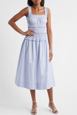 Eliza J Cotton Midi Sundress in Chambray B at Nordstrom Rack, Size 12