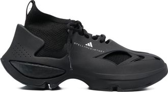 adidas by Stella McCartney Tonal Caged Knit Runner Sneakers - women - Other fibres - 7.5 - Black