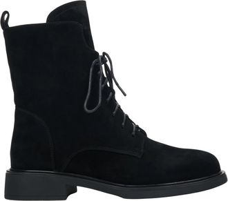 Estro & Luminara Velours Winter Enkellaarsjes met Voering van Bont - Dames - Winterlaarzen - Zwart - 39 EU - Schoenen