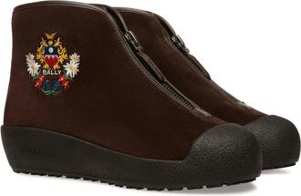 Bally zip-up ankle boots - women - Calf Leather/Nylon/Polyurethane/Fabric/Rubber - 36 - Brown