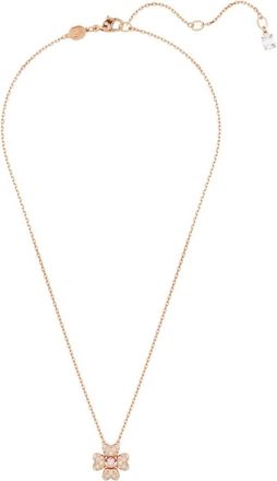 Swarovski Ketting Lucky Clover Wit Ros&eacute;goud - Dames - Kettingen - Geel - ONE Size - Accessoires