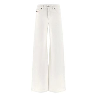 Diesel 1978 D-Akemi Jeans - female - Diesel - Wide Jeans - White - W27 - Jeans