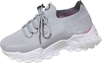 Generic Slip on Trainers Womens Slip on Shoes Women All Thick Sole Mesh Breathable High Top Sports Casual Womens Shoes Ladies Sneakers Size 7 Ladies Sneakers 