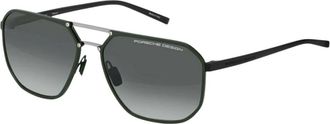 Porsche Design Sunglasses - male - Porsche Design - Sunglasses - Green - 61 MM - Accessories