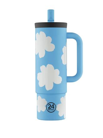 24 Bottles Borraccia con cannuccia 800ml - Blu