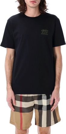 Burberry Black Embroidered Logo T-shirt