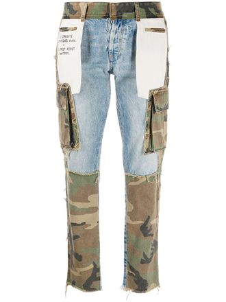 Unravel Jeans con stampa camouflage - Blu