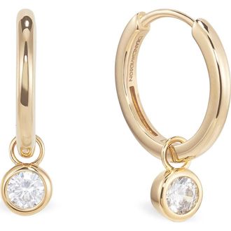 Dean Davidson Orsay Huggie Hoop Earrings in Clear Cz at Nordstrom
