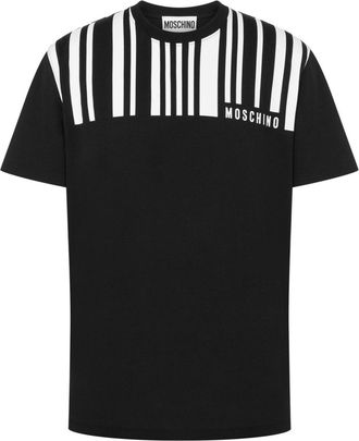 Moschino barcode-print cotton t-shirt - men - Cotton - M - Black