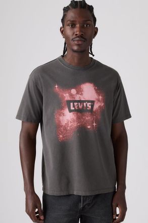 Levi's Camiseta de corte vintage y gr&aacute;fico - Hombre - XL - Gris / Stardust Bw Grey Pinstripe