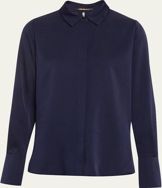 Kobi Halperin Larissa Split-Cuff Button-Down Blouse
