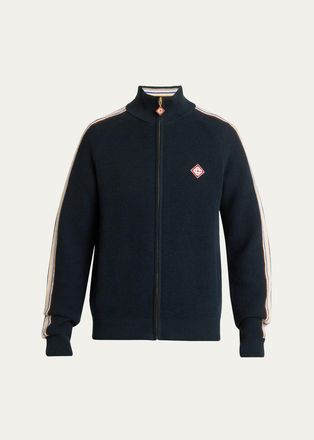 Casablanca Mens Cafe Culture Wool Track Jacket