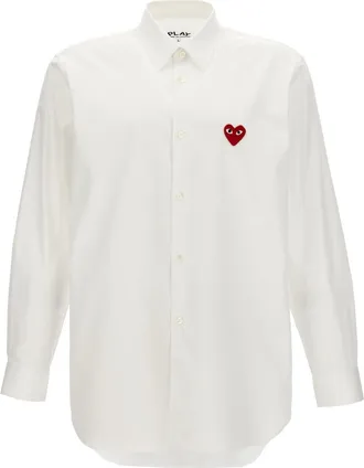 Comme Des Gar&ccedil;ons White Regular Logo Shirt