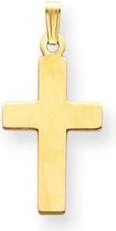 Diamond2Deal 14k Gold Polished Jesus Cross Charm Pendant