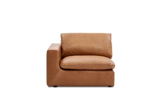 Castlery Brown Top Grain Leather Left Arm Sofa | Dawson by Castlery, Brown Leather, Castlery
