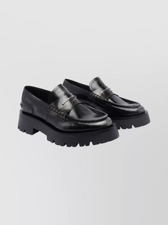 Alexander Wang leather loafers with chunky sole and stitching
