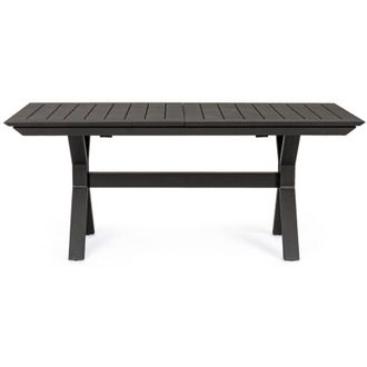 BIZZOTTO Tavolo allungabile Kenyon con struttura in alluminio, prolunga centrale, per esterno -180/240 x 100 cm / Bianco