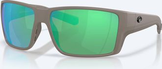 Costa Unisex Reefton Pro Polarized Sunglasses In Matte Olive Shale/green Mirror