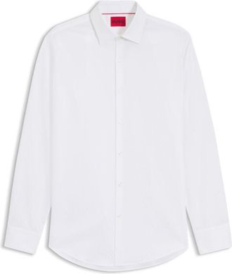 HUGO BOSS Slim-fit shirt in dobby cotton