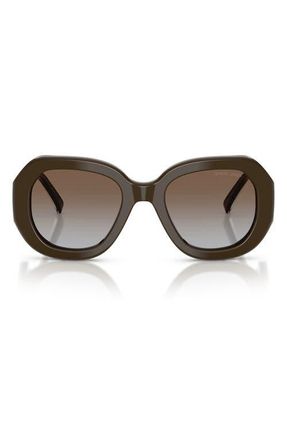 A|X Armani Exchange 51mm Gradient Square Sunglasses in Brown /Grey Gradient Brown at Nordstrom