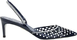 Rene Caovilla Carrie Crystal Embellished Slingback Pumps, Brand Size 35 ( US Size 5 )