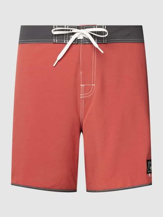 Quiksilver Badehose mit Label-Patch Modell ORIGINAL SCALLOP in Rot, Gr&ouml;&szlig;e 34