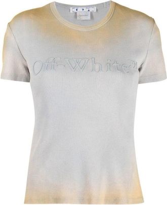 Off-white Dames/Dames Laundry Geribd T-shirt (Beige)