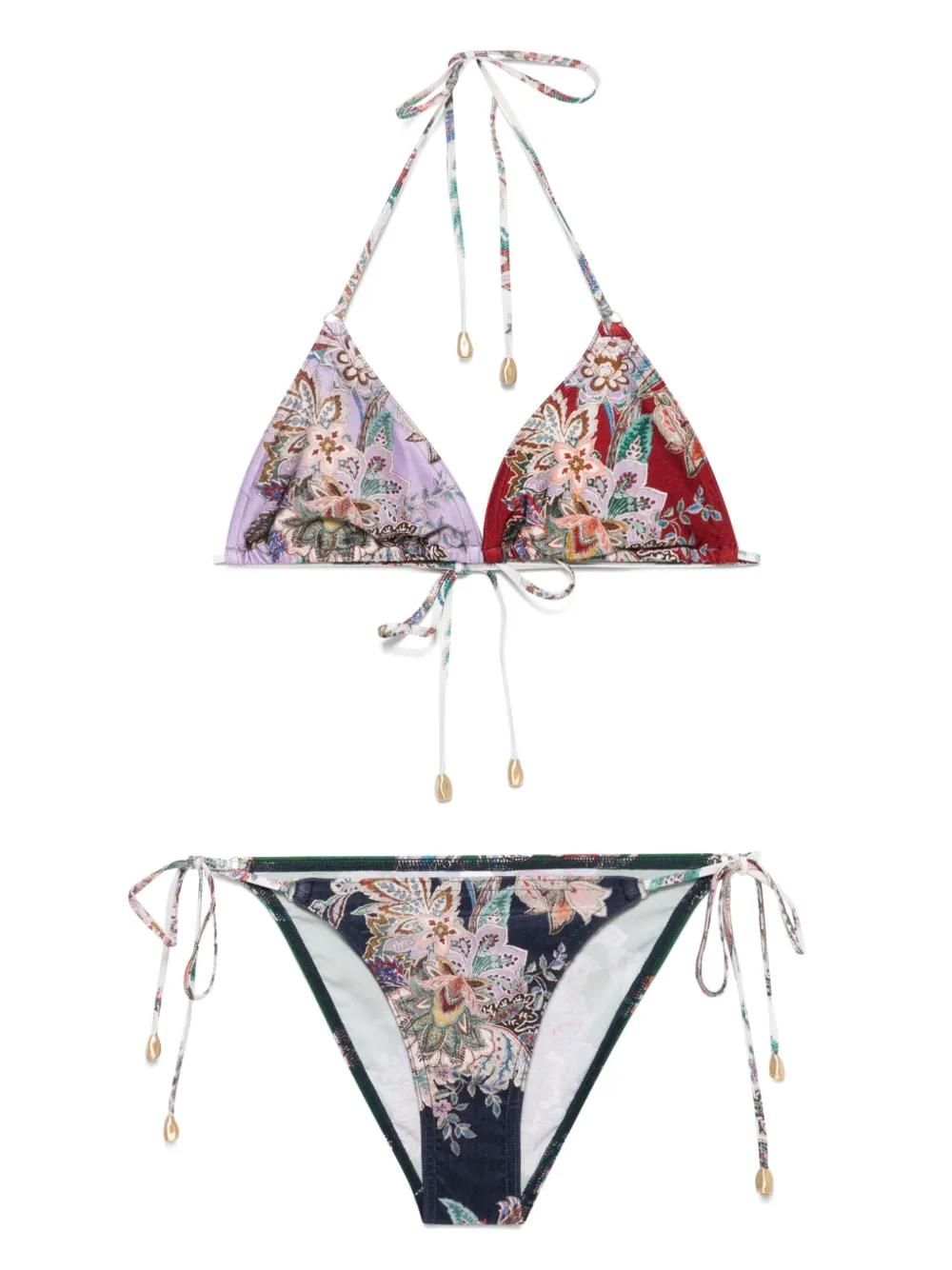 ビキニ ZIMMERMANN Women Swimsuit 0916WRS251OLV GREEN Wylie Plunge Wire Bikini Emerald Online | Zimmermann