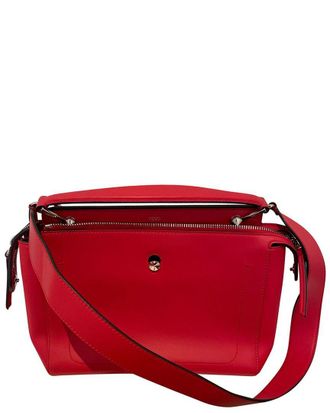 Fendi Red Leather Dotcom Shoulder Bag (Authentic Pre-Loved)