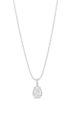 SHYMI Cubic Zirconia Pendant Necklace in Silver at Nordstrom, Size 16