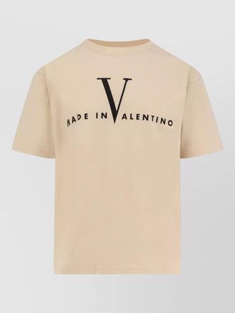 Valentino cotton crewneck t shirt short sleeves