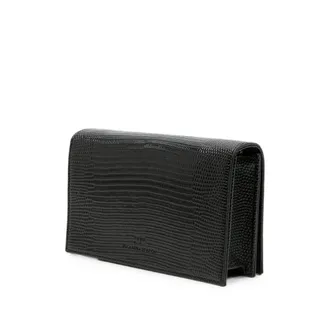 Elisabetta Franchi Lizard-Embossed Leather Tote Bag - Black