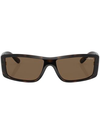 Vogue Eyewear Occhiali da sole rettangolari tartarugati - Marrone