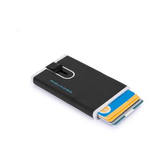 Piquadro Accessoires, Heren, Zwart, ONE Size, Credit card case with sliding system and Rfid anti-fraud protection