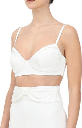 Elisabetta Franchi White Polyester Elastane Top