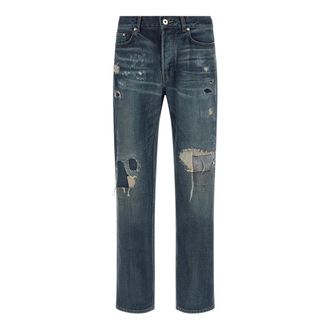 J.W.Anderson Straight Jeans, male, Blue, Size: W34 Straight Leg Denim Jeans
