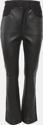 Alexander Wang Black Leather Wide Leg Pants