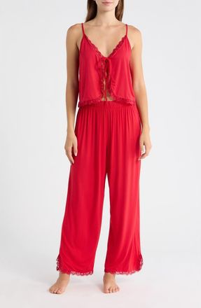 Free People Sleepless Summer Pajamas in Red Combo at Nordstrom, Size X-Small