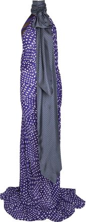 Dries Van Noten Devira Polka dot Chiffon Gown - Purple - 38 (UK10 / S)