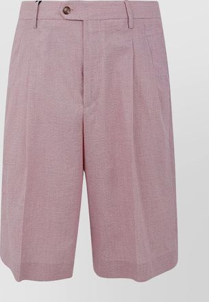 Lardini tailored pleated shorts with functional pockets