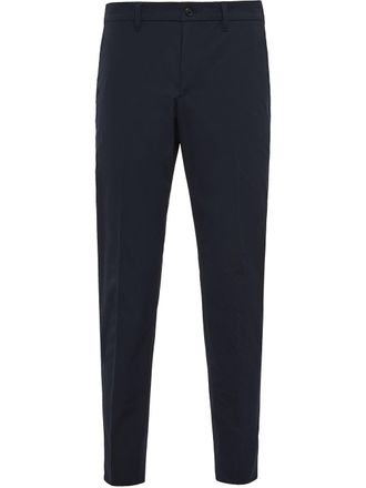 Prada slim-fit tailored trousers - men - Polyester - 56 - Blue